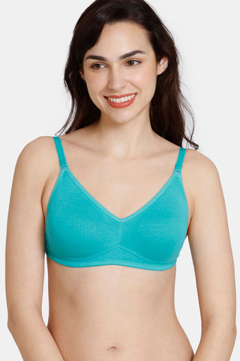 Cotton Chic Support Solid Non Padded Non-Wired Bra - Porcelain