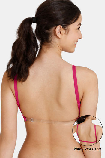 Buy Onfleek Women's Cotton Bra with Transparent Straps & Back