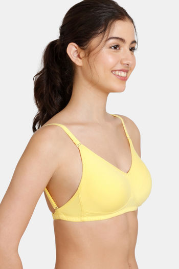 Buy Zivame Beautiful Basics Double Layered Non Wired Full Coverage Backless  Bra - Minion Yellow at Rs.315 online