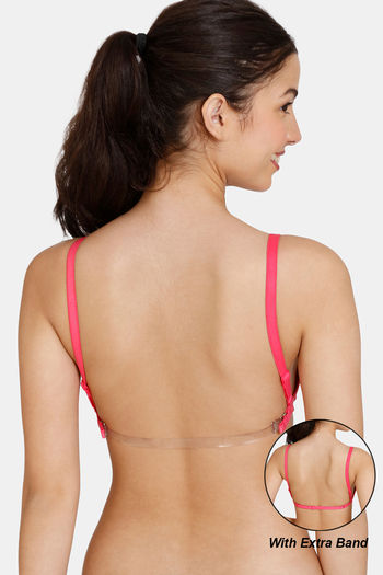 Buy Zivame Beautiful Basics Double Layered Non-Wired Full Coverage Backless Bra - Rouge Red