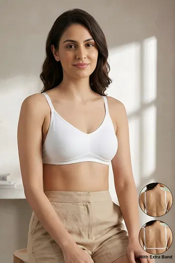 Buy Zivame Beautiful Basics Double Layered Non Wired Full Coverage Backless Bra - White