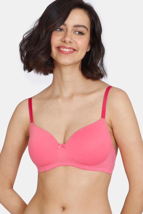 Buy PrettyCat Padded 3/4Th Coverage Lace Bra Bra - Mauve at Rs.559 online