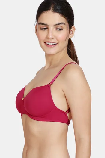 Buy Zivame Beautiful Basics Padded Non Wired 3/4th Coverage Backless Bra -  Grey Melange at Rs.657 online