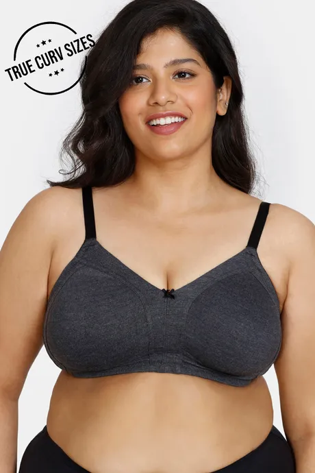 Buy Zivame True Curv Beautiful Basics Double Layered Non Wired Full Coverage  Super Support Bra - Fig at Rs.1117 online