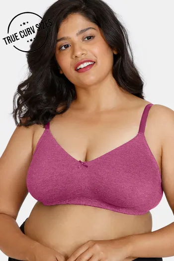 Buy Zivame Basics Double Layered Non Wired 3/4th Coverage Bra-Red Violet at  Rs.595 online, Bra online
