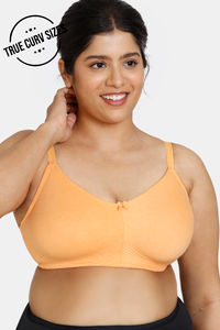 Buy Zivame True Curv Beautiful Basics Double Layered Non Wired 3/4th Coverage Supper Support Bra - Mock Orange