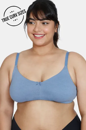 Buy Zivame True Curv Beautiful Basics Double Layered Non Wired 3/4th Coverage Super Support Bra - Wild Wind
