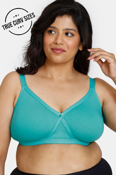 Cotton Chic Support Solid Non Padded Non-Wired Bra - Porcelain Blue