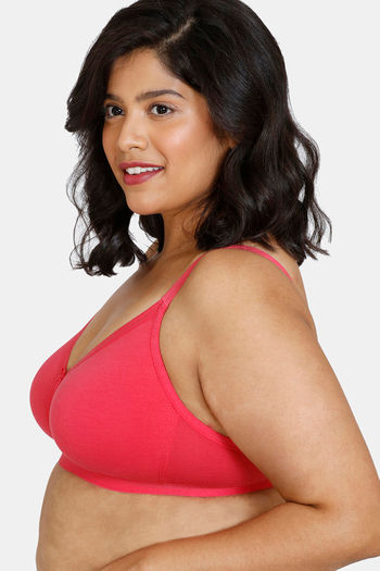 Buy Zivame True Curv Beautiful Basics Single Layered Non Wired Full  Coverage Super Support Bra - Cerise Online at Best Prices in India -  JioMart.