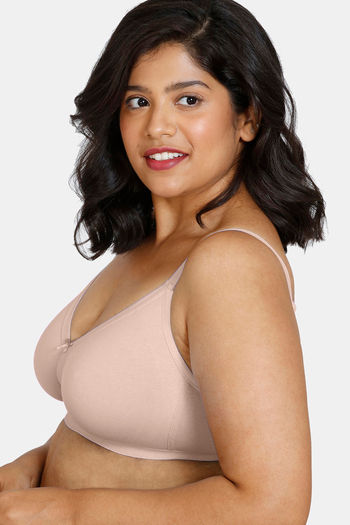 Buy Zivame True Curv Basics Single Layered Non Wired 3/4th Coverage Super  Support Bra - Blue at Rs.509 online