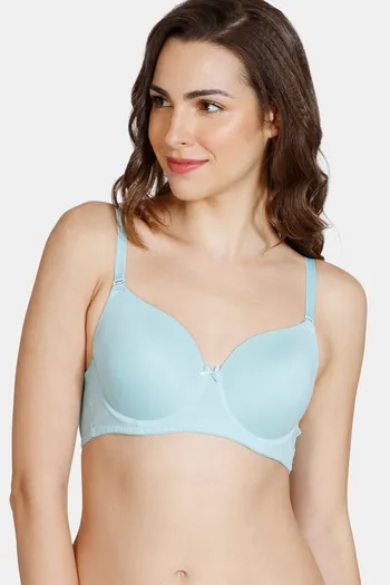 Buy Zivame Beautiful Basics Padded Wired 3-4th Coverage T-shirt Bra -  Spectra Blue online