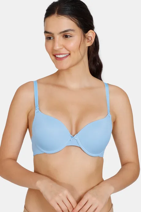 Buy Zivame Beautiful Basics Padded Wired 3-4Th Coverage Strapless Bra -  Little Boy Blue online