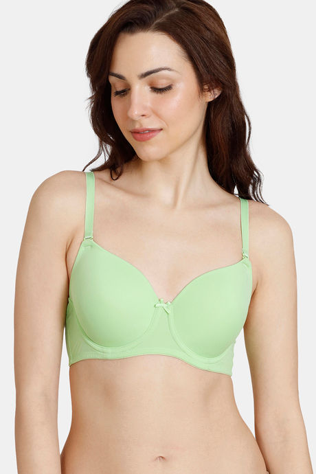 Buy Zivame Beautiful Basics Padded Wired 3/4th Coverage T-Shirt Bra - Jade  Lime at Rs.500 online