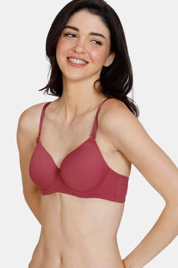 Buy Zivame Beautiful Basics Padded Wired 3-4th Coverage T-shirt Bra -  Spectra Blue online
