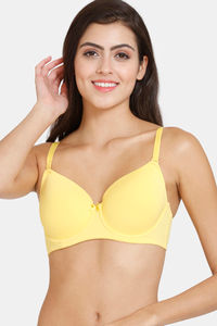 Zivame Padded Demi Coverage Wired Bra Red 2688384.htm - Buy Zivame