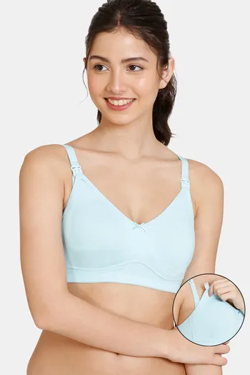Buy Zivame Maternity Double Layered Non Wired 3/4th Coverage Maternity / Nursing Bra - Atomizer