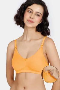 Buy Romance Double Layered Non Wired Medium Coverage Maternity / Nursing Bra  - Skin at Rs.699 online