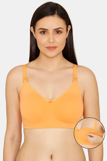 Buy Zivame Women's Cotton Elastane Non Padded Wired Casual 3/4Th Coverage  Transparent Back Bra (ZI11FNFASH0BLUE0034C_Blue_34C) at