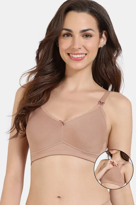Buy Zivame Maternity Double Layered Non Wired 3/4th Coverage Maternity / Nursing  Bra - Roebuck at Rs.420 online