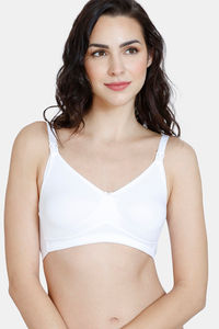 Buy Zivame Double Layered Non Wired 3/4th Coverage Maternity/ Nursing Bra - White