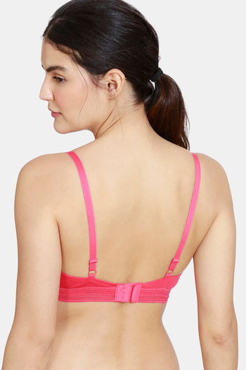 Buy Zivame Fashion Padded Non Wired 3/4th Coverage T-Shirt Bra - Raspberry  at Rs.475 online