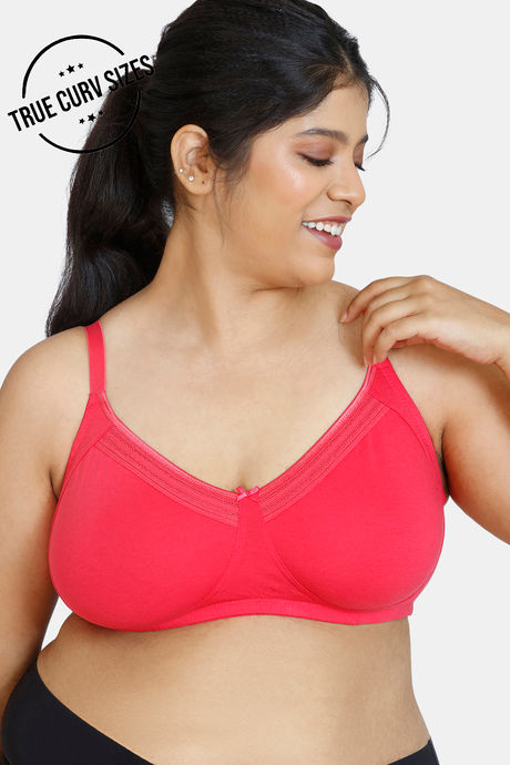 Buy Zivame True Curv Double Layered Non Wired Full Coverage Super Support  Bra - Wine at Rs.538 online