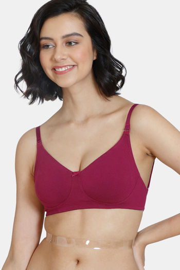 Buy Zivame Innovation Double Layered Non Wired 3/4th Coverage Backless Bra  - Roebuck at Rs.498 online