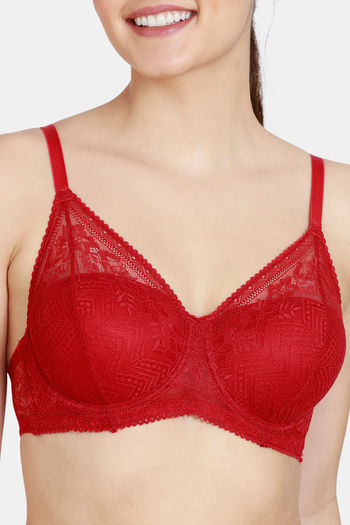 Buy Zivame Love Stories Padded Wired 3/4th Coverage Lace Bra