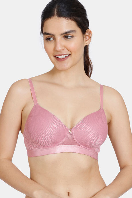 Buy Zivame Champagne Nights Padded Non Wired 3/4th Coverage T-Shirt Bra -  Polignac at Rs.448 online