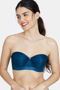 Buy Zivame Champagne Nights  Padded Wired 3/4Th  Coverage Strapless Bra - Sailor Blue