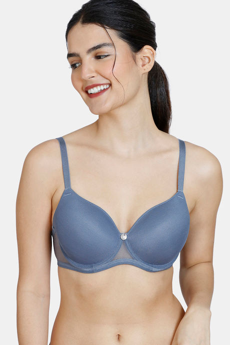 Buy Zivame Moonshine Maiden Padded Wired 3/4th Coverage T-Shirt Bra -  Folkstone Grey at Rs.498 online