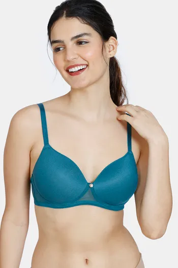 Buy Zivame Beautiful Basics Padded Non Wired 3/4th Coverage T-Shirt Bra -  Golden Yellow at Rs.419 online