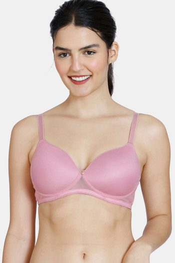 Buy Zivame Moonshine Maiden Padded Non Wired 3/4th Coverage T-Shirt Bra - Polignac