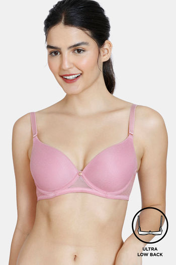 Buy Zivame Moonshine Maiden Padded Wired Medium Coverage Ultra Low Back  T-Shirt Bra - Polignac at Rs.398 online