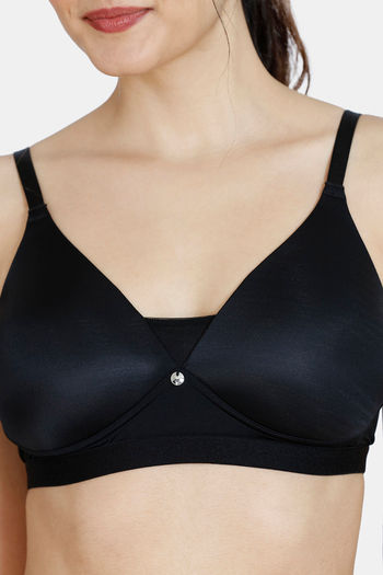 Buy Zivame Beautiful Basics Padded Non Wired 3/4th Coverage T-Shirt Bra -  Anthracite Online at Best Prices in India - JioMart.