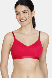 Buy Zivame After Sunset Double Layered Non Wired 3/4Th Coverage T-Shirt Bra - Persian Red