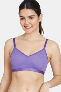 Buy Zivame After Sunset Double Layered Non Wired 3/4Th Coverage T-Shirt Bra - Purple Corallites