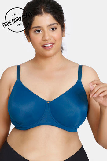Buy ZIvame True Curv After Sunset Lightly Lined High-Wired Full Coverage  Minimiser Bra - Sailor Blue at Rs.600 online