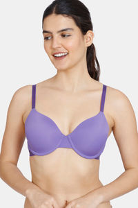 Buy Zivame After Sunset Padded Wired 3/4Th Coverage T-Shirt Bra - Purple Corallites