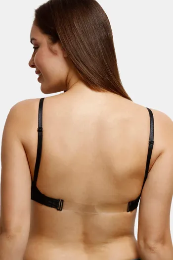 Buy Zivame Padded Non Wired 3/4th Coverage Backless Bra - Black