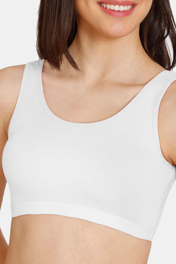 Buy Zivame Girls Double Layered Non Wired Full Coverage Slip-on Beginner  Bra (Pack of 2) - Anthracite White at Rs.479 online