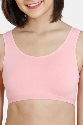 Buy Zivame Girls Double Layered Non Wired Full Coverage Slip-on Beginner Bra  (Pack of 2) - Pink at Rs.479 online