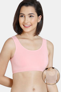 Buy Zivame GRL Double Layered Non-Wired Full Coverage Bra Pack Of 2 - Pink Roebuck