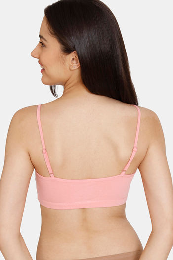 Buy Zivame Girls Double Layered Non Wired Full Coverage Racerback Beginner Sports  Bra (Pack of 2) - Pink Roebuck (Size: Small) at