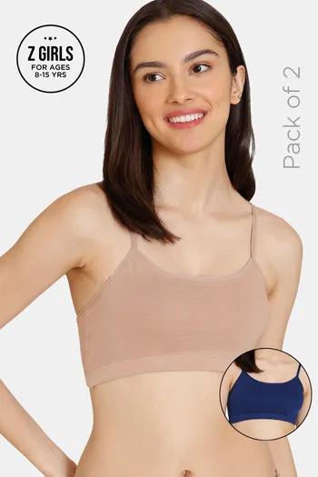 Buy Mod & Shy Pack of 2 Solid Non-Wired Non Padded Bandeau Bra -  Multi-Color online