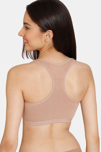 Buy Zivame Girls Double Layered Non Wired Full Coverage Racerback Beginner  Sports Bra (Pack of 2) - Pink Roebuck at Rs.617 online