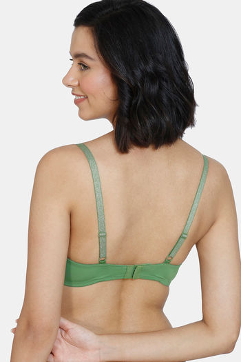 Buy Zivame Glitter Straps Padded Non Wired 3/4th Coverage T-Shirt Bra -  Lava Smoke at Rs.494 online