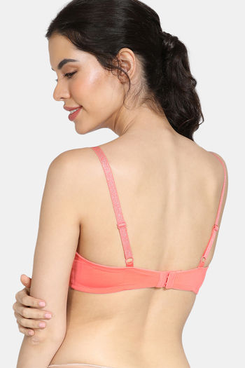 Buy Zivame Glitter Straps Padded Non Wired 3/4th Coverage T-Shirt Bra - Fig  at Rs.585 online