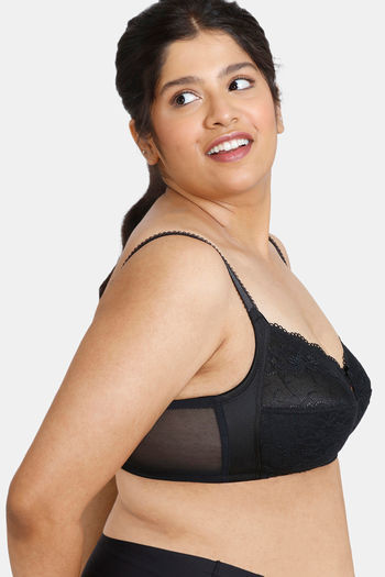 Buy Zivame True Curv Double Layered Non Wired 3/4th Coverage Sag Lift Bra -  Black at Rs.560 online