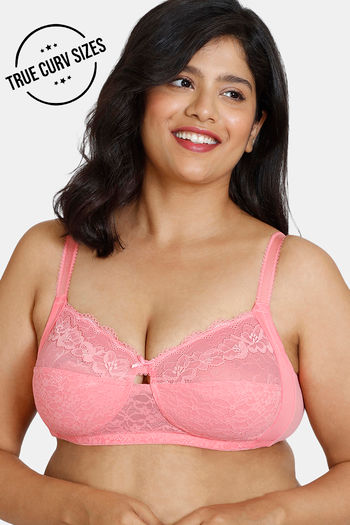Buy Zivame True Curv Double Layered Non Wired 3/4th Coverage Sag Lift Bra - Strawberry Pink
